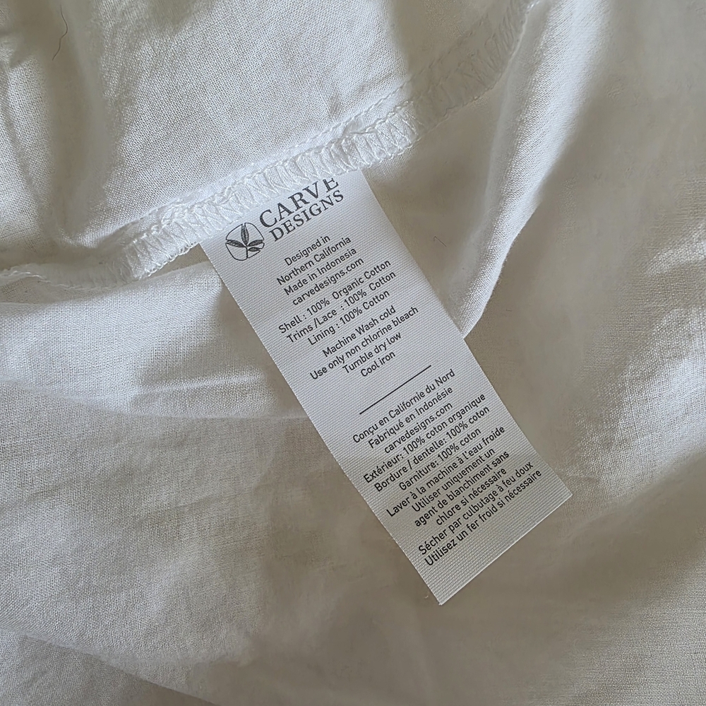 Carve Designs Tie Strap Cotton Midi Dress L - Picture 7 of 7